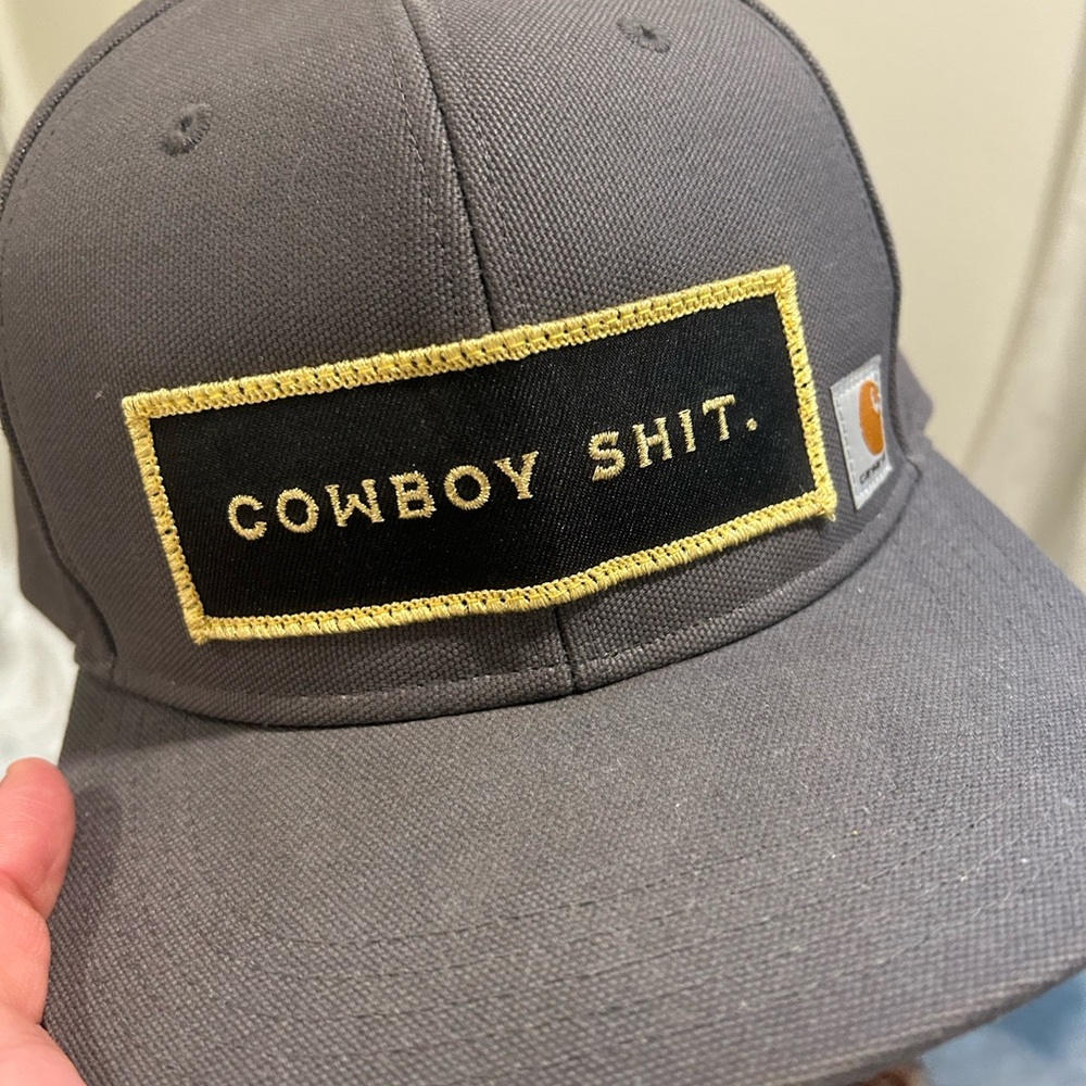 Carhartt Gray Snapback Hat with Bold Patch
